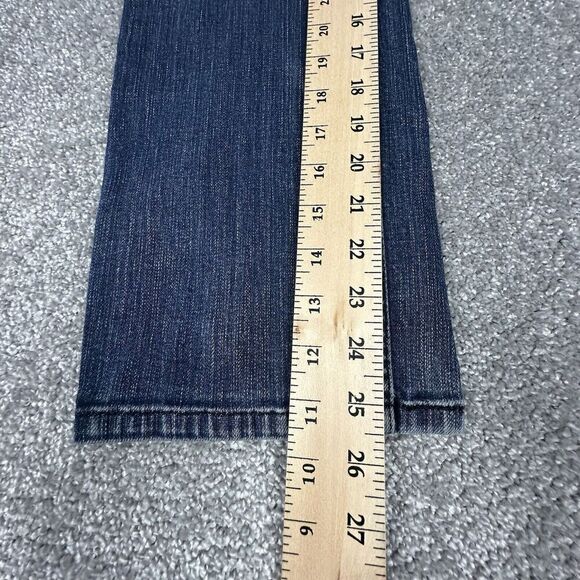 Levis 505 Jeans Mens 27x27 Straight Leg Regular Fit Dark Blue Denim Outdoors - Picture 3 of 6